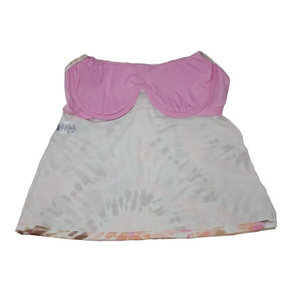 Lands End Tankini Swim Top Plus Size 16W Square Neck Underwire Bra Swimsuit $78 - Picture 4 of 11